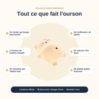 Infographie : les 6 fonctions de la veilleuse ourson Mimounou